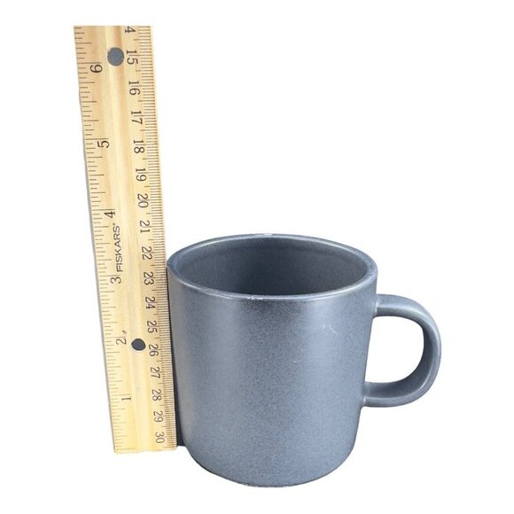 Calvin Klein Swid Powell Ceramic Gray Matte Stoneware Teacup Saucer Set Japan - Picture 4 of 16